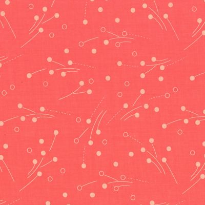 TISSU FROU-FROU ODONATA CORAIL Laize de 150cm - PRIX AU METRE