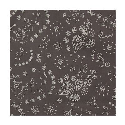 TISSU FROU-FROU A BICYCLETTE TAUPE Laize de 150cm - PRIX AU METRE