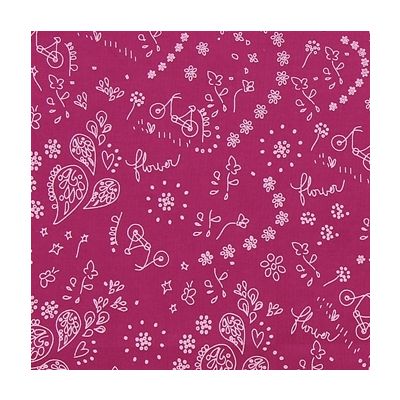 TISSU FROU-FROU A BICYCLETTE CAMELIA Laize de 150cm - PRIX AU METRE