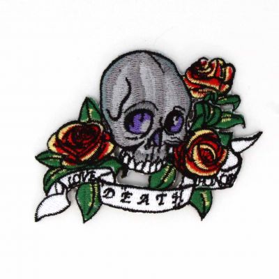 THERMOCOLLANT RECREATYS Collection Street Tête de mort Grise Death