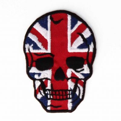 THERMOCOLLANT RECREATYS Collection Drapeaux Ecusson Tête de mort Angleterre Union Jack