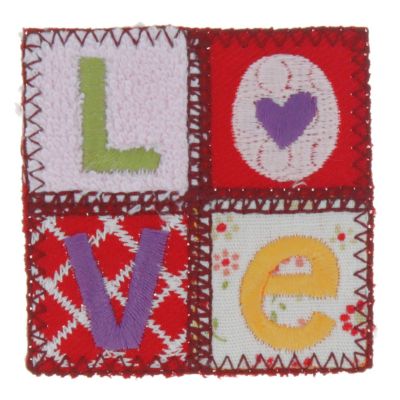 THERMOCOLLANT  Love 5x5cm Collection Girly 
