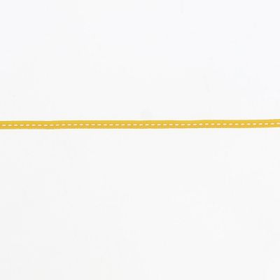 Ruban gros Grain surpiqué Jaune safran - PRIX AU METRE