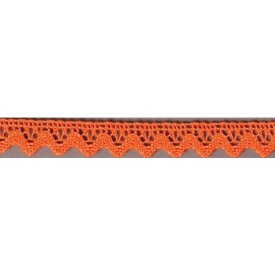 Dentelle Galon Fantaisie Coton Frou-Frou 12mm Corail - PRIX AU METRE
