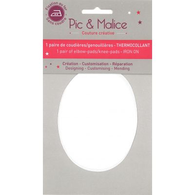 Pic & Malice coudiere/genouillere thermocollant uni Blanc