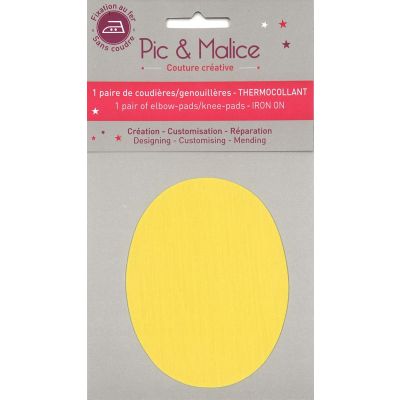Pic & Malice coudiere/genouillere thermocollant uni Jaune