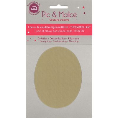 Pic & Malice coudiere/genouillere thermocollant uni Beige
