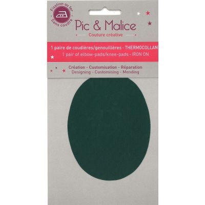Pic & Malice coudiere/genouillere thermocollant uni Vert foncé