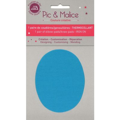 Pic & Malice coudiere/genouillere thermocollant uni Turquoise