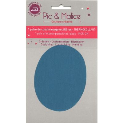 Pic & Malice coudiere/genouillere thermocollant uni Azur