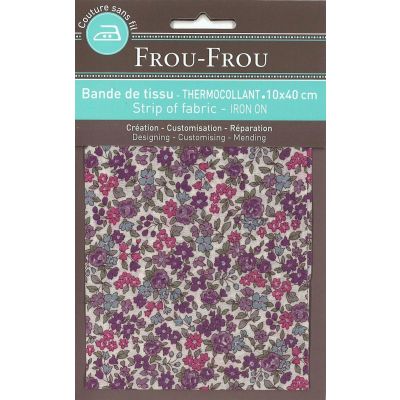 Bande Thermocollante Frou-Frou 10x40cm Fleuri Violet clair petites fleurs