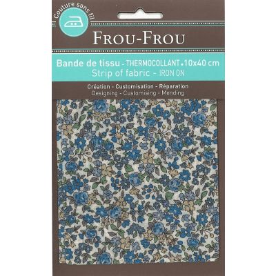 Bande Thermocollante Frou-Frou 10x40cm Fleuri Bleu petites fleurs
