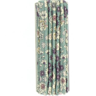 PASSEPOIL COTON FROU FROU FLEURI 12MM Vert Eucalytus - Blister de 3 mètres