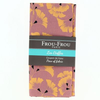 Coupon Tissu 100% Coton - 160X70cm - GINKGO ROSE POUDREE