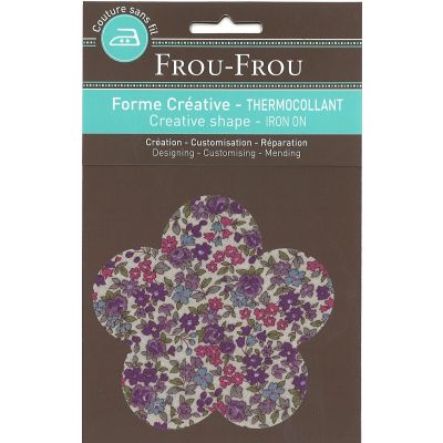 Fleur Thermocollante Frou-Frou 10x10cm Fleuri Violet clair petites fleurs