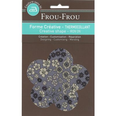 Fleur Thermocollante Frou-Frou 10x10cm Fleuri Myrtille