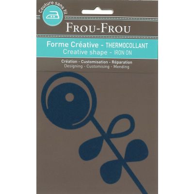 Fleur thermocollante Frou-Frou 15x6cm Frou-Frou 15x6cmOdonata Bleu foncé