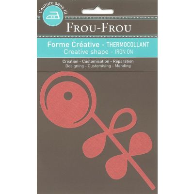 Fleur thermocollante Frou-Frou 15x6cm Frou-Frou 15x6cmOdonata Corail