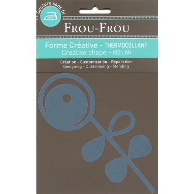 Fleur thermocollante Frou-Frou 15x6cm Frou-Frou 15x6cmOdonata Bleu Gris