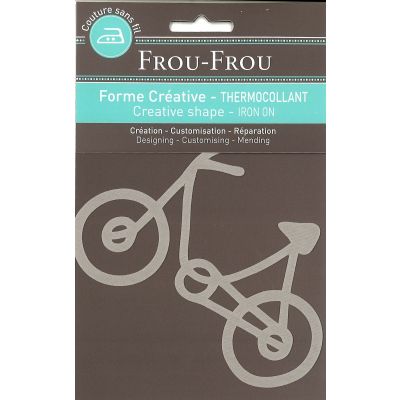 Bicyclette Thermocollante Uni Frou-Frou 14x8cm Beige clair