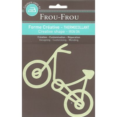 Bicyclette Thermocollante Uni Frou-Frou 14x8cm Vert Anis