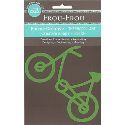 Bicyclette Thermocollante Uni Frou-Frou 14x8cm Vert pomme