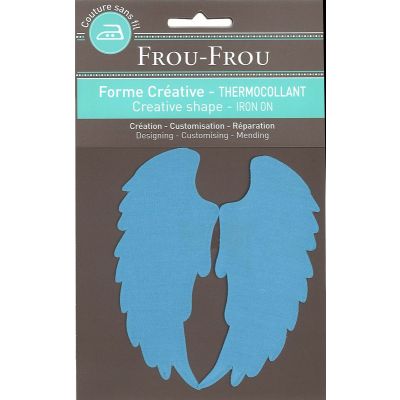 AIles Thermocollantes Uni Frou-Frou 14x8cm Bleu