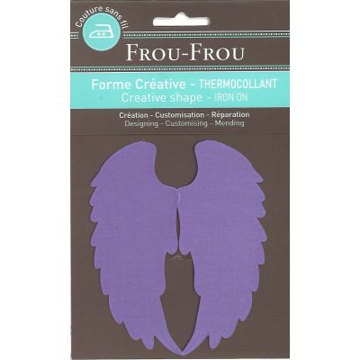 AIles Thermocollantes Uni Frou-Frou 14x8cm Violet clair