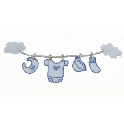 THERMOCOLLANT Layettes Bleu 8x2cm Collection Doudous 