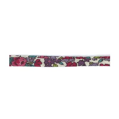 Frou-Frou Cordon Spaghetti Tissu Fleuri 7mm Bordeaux - PRIX AU METRE