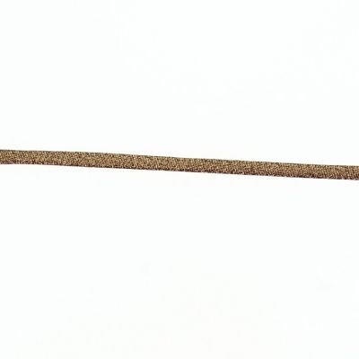 Frou-Frou Cordon Spaghetti Tout ce qui brille 7mm Rose cuivré lamé noir - PRIX AU METRE