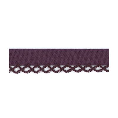 Biais Festonné Coton Uni 12mm Frou-Frou Violet foncé - PRIX AU METRE