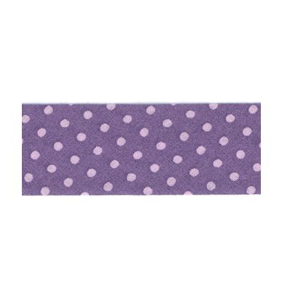 Biais Frou-Frou 20mm tissu Pois Violet clair - PRIX AU METRE