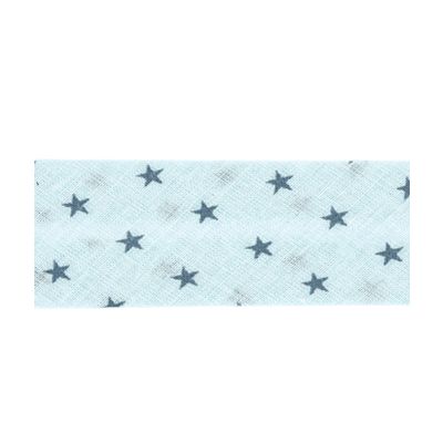 Biais Frou-Frou 20mm tissu Etoiles Bleu layette - PRIX AU METRE