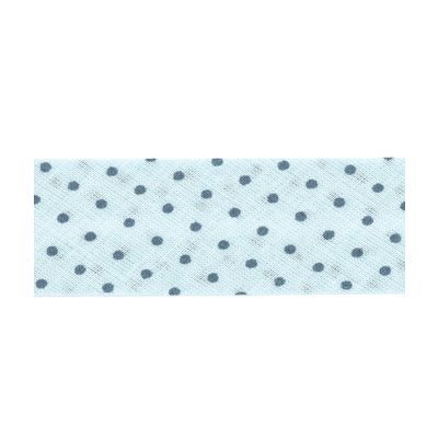 Biais Frou-Frou 20mm tissu Pois Bleu layette - PRIX AU METRE