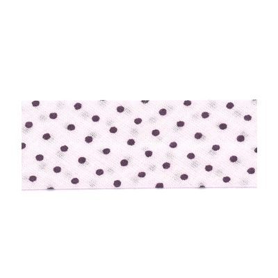 Biais Frou-Frou 20mm tissu Pois Rose clair - PRIX AU METRE