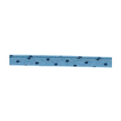 Frou-Frou Cordon Spaghetti 7mm tissu Pois Bleu - PRIX AU METRE