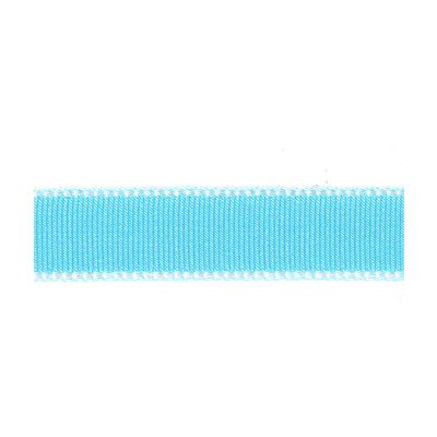 FROU FROU GROS GRAIN BORDURE Bleu Lagon - PRIX AU METRE