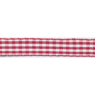 Ruban Tissé Vichy Bordeaux - PRIX AU METRE