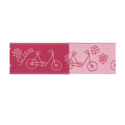 Ruban A bicyclette Rose Camélia 25mm - PRIX AU METRE