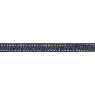 Ruban gros Grain surpiqué Bleu gris - PRIX AU METRE