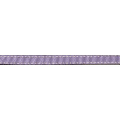 Ruban gros Grain surpiqué Violet clair - PRIX AU METRE