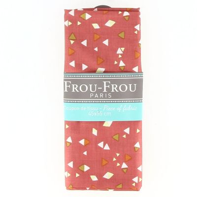 COUPON TISSU 45x55cm KIRIGAMI MINI'S Corail - 100% coton