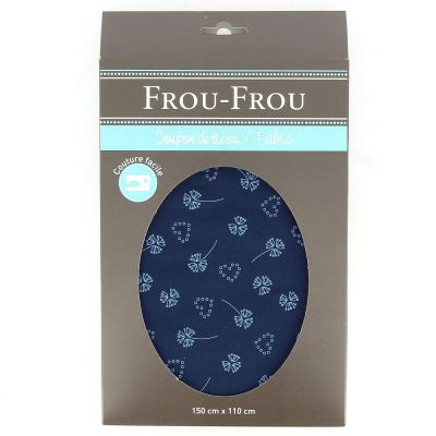 TISSU COUPON ODONATA 150x110cm Bleu foncé - 100% Coton