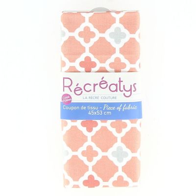 COUPON TISSU 45x53cm Coll. Sorbet d'été N°2  - 100% coton