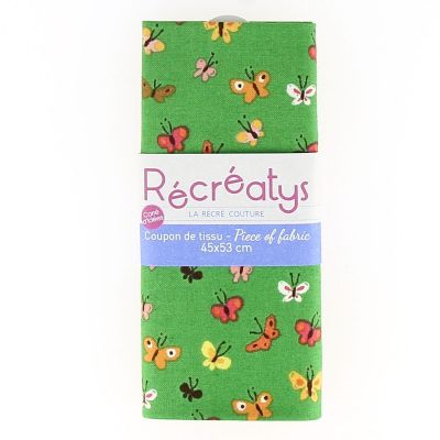 COUPON TISSU 45x53cm Coll. Forêt enchantée N°35  - 100% coton