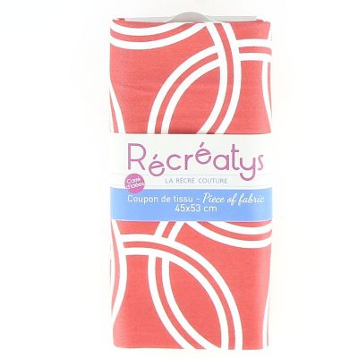 COUPON TISSU 45x53cm Coll. Sorbet d'été N°4  - 100% coton