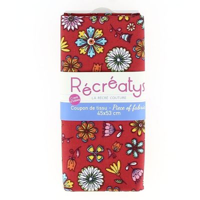 COUPON TISSU 45x53cm Coll. Sorbet d'été N°5  - 100% coton