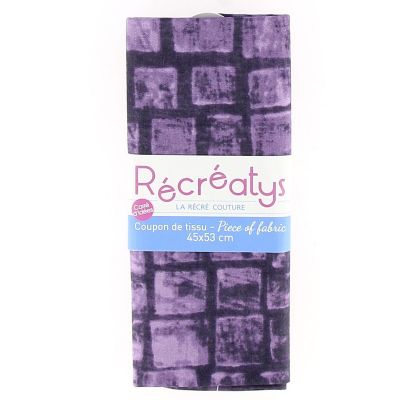 COUPON TISSU 45x53cm Coll. Blueberry N°53  - 100% coton