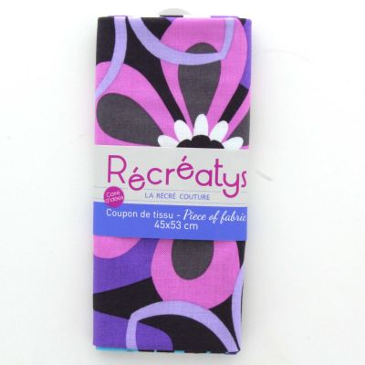 COUPON TISSU 45x53cm Coll. Blueberry N°23  - 100% coton